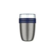 Mepal ELLIPSE Portavivande Termico con 2 Contenitori 500 ml + 200 ml Acciaio Inox Blu
