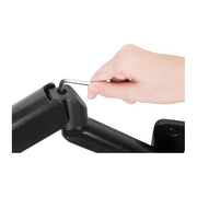 Equip 650137 Supporto da Parete per Monitor Singolo 17''-32'' con Molla a Gas Rotazione 360° Inclinazione Regolabile fino a 9 Kg colore Nero
