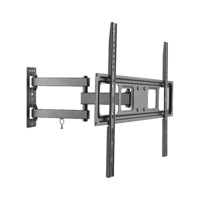 Equip 650342 Supporto TV da Parete Articolato per TV 37'' 70'' VESA 600x400 mm Fino a 35 Kg Inclinabile e Orientabile con Gestione Cavi colore Nero