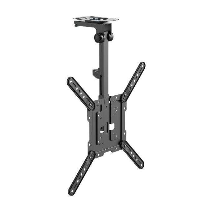 Equip 650375 Staffa Supporto a Soffitto per TV 23'' 55'' VESA 400x400 20 Kg Inclinabile Girevole colore Nero