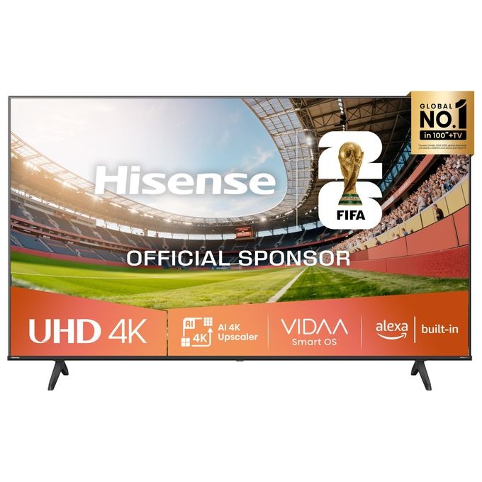 Hisense smart tv 65 pollici 4K, 65A6Q, LED, VIDAA U8, Dolby Vision, HDR10+, Game Mode Plus, Alexa