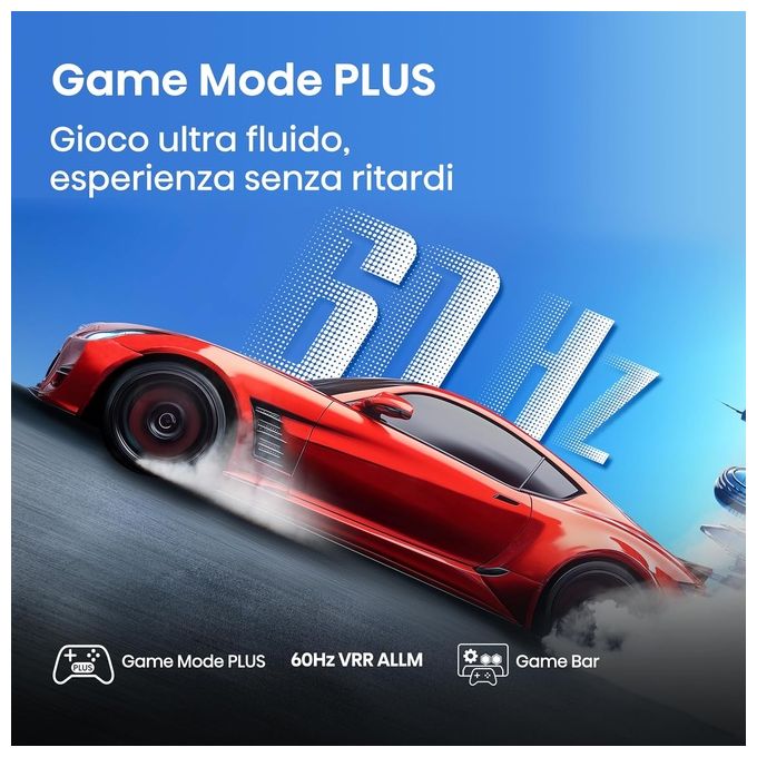 Hisense 65E78Q Smart TV QLED 4K 65'' VIDAA U8 Dolby Vision HDR10+ Dolby Atmos Game Mode Plus colore Nero