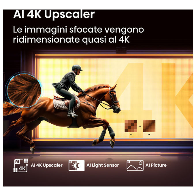 Hisense 65E7Q, smart tv QLED 65 pollici, 4K Ultra HD, Dolby Vision HDR10+, VIDAA, Wi-Fi, modalita' gaming VRR, nero