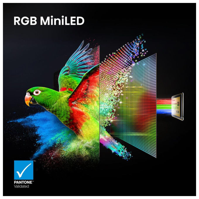 Hisense 65UR9S Smart TV MiniLED RGB 65'' 4K 170Hz Anti Riflesso Dolby Atmos VIDAA OS colore Grigio