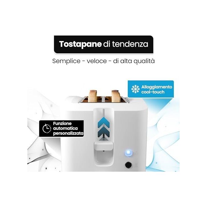 Bomann TA 6065 CB Tostapane 2 Fette Bianco