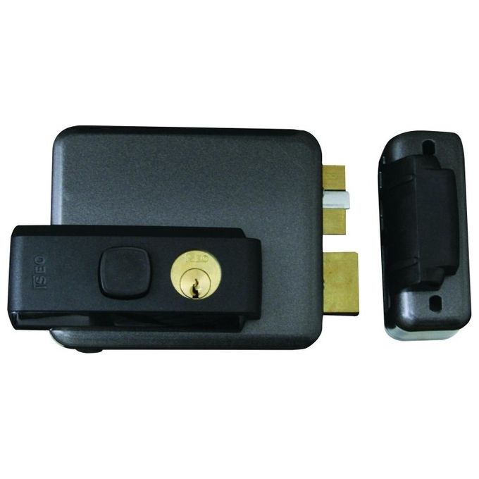 Yale Y6808070205 Serratura elettrica da applicare Scrocco azionato a distanza 10W 12Vac Entrata 50 60 70mm con controbocchetta Cilindri inclusi colore Zincato
