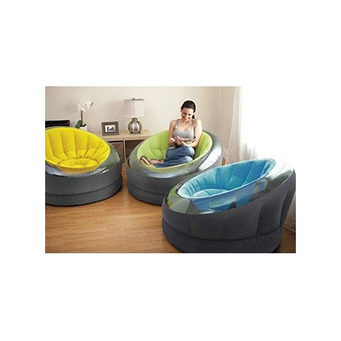 Intex 66582NP Empire Poltroncina Gonfiabile PVC 112x109x69 cm colore Verde Grigio