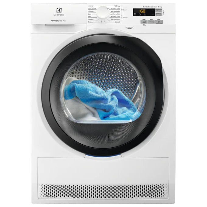 Electrolux EW7H583B PerfectCare 700 Asciugatrice Pompa di Calore 8 Kg Classe C Inverter 67 dB (85x60x64 cm) colore Bianco