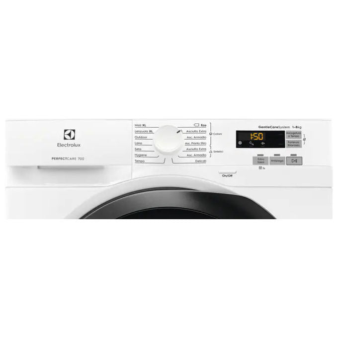 Electrolux EW7H583B PerfectCare 700 Asciugatrice Pompa di Calore 8 Kg Classe C Inverter 67 dB (85x60x64 cm) colore Bianco