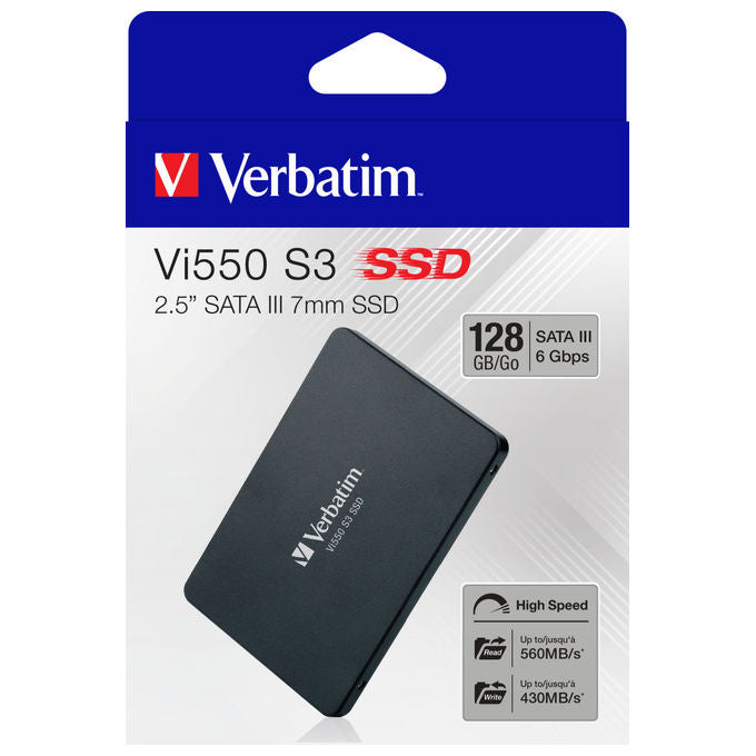 Verbatim Vi550 hard disk Ssd 128Gb Sata3 2,5'' 7mm