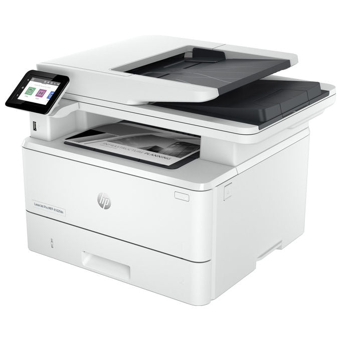HP 2Z623F LaserJet Pro 4102fdn Stampante Multifunzione Laser A4 Monocromatica 40 ppm Fronte Retro ADF Fax LAN colore Bianco