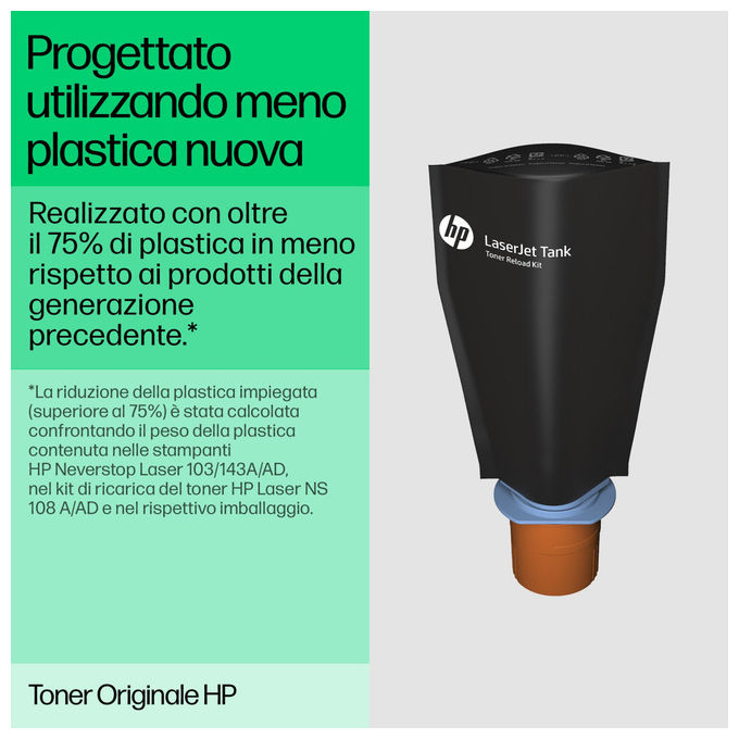 HP 381V0A LaserJet Tank 2604dw Stampante Multifunzione Laser Mono A4 22 ppm Wi-Fi Fronte Retro 250 fogli colore Grigio