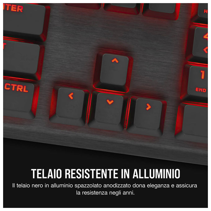 Corsair K60 PRO Tastiera Meccanica Gaming CHERRY MV Alluminio QWERTY IT