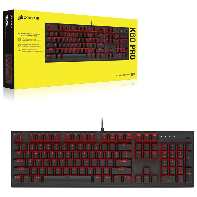 Corsair K60 PRO Tastiera Meccanica Gaming CHERRY MV Alluminio QWERTY IT