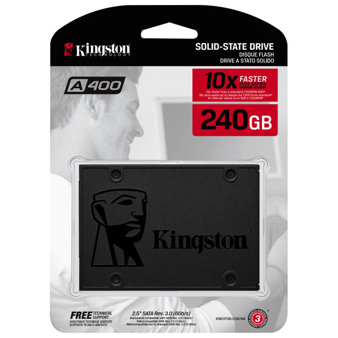 KINGSTON SA400S37-240G Ssd 240Gb Drive a Stato Solido A400 Sata 3 2,5''
