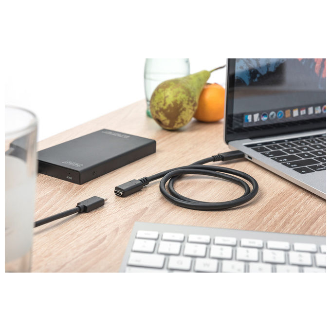 Digitus cavo prolunga usb tipo c maschio-femmina 1.5 mt 3a nero