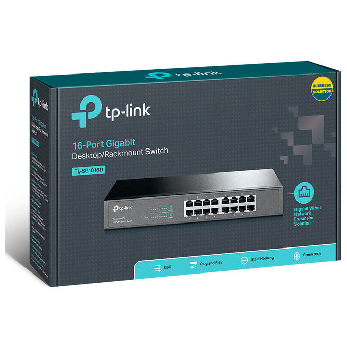 TP-LINK switch 16 porte lan gigbit desktop-rack