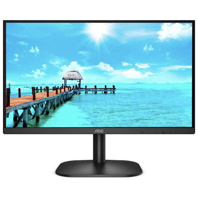 AOC 24B2XDA Monitor PC 23.8'' IPS Full HD 1920x1080 75Hz 4ms FlickerFree LowBlue HDMI DVI VGA colore Nero