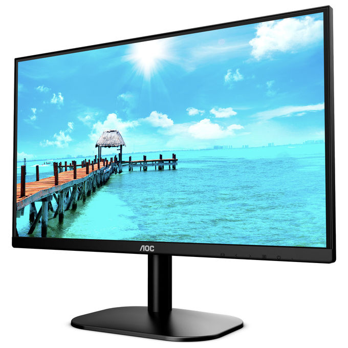 AOC 24B2XDA Monitor PC 23.8'' IPS Full HD 1920x1080 75Hz 4ms FlickerFree LowBlue HDMI DVI VGA colore Nero