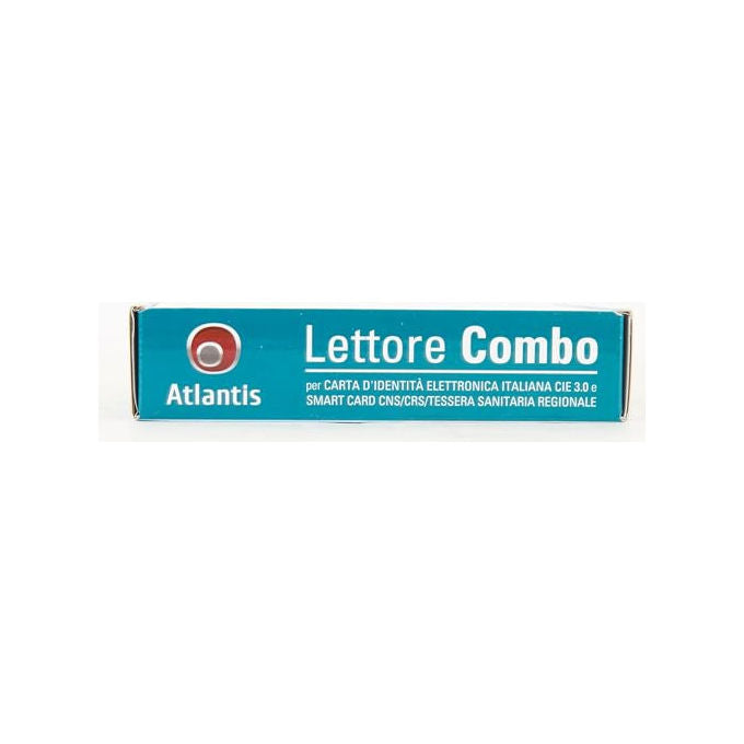 Atlantis P005-CIED331C Lettore Smart Card Combo CIE 3.0 NFC USB 2.0 CNS CRS Tessera Sanitaria SPID colore Bianco