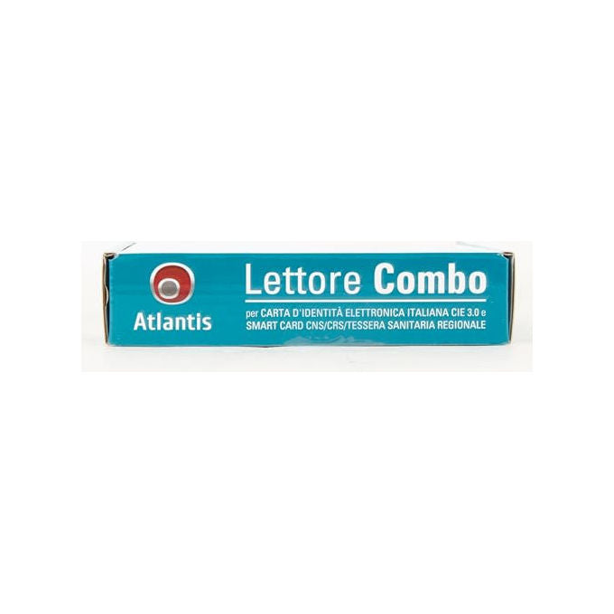 Atlantis P005-CIED331C Lettore Smart Card Combo CIE 3.0 NFC USB 2.0 CNS CRS Tessera Sanitaria SPID colore Bianco