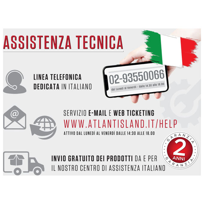 Atlantis P005-CIED331C Lettore Smart Card Combo CIE 3.0 NFC USB 2.0 CNS CRS Tessera Sanitaria SPID colore Bianco