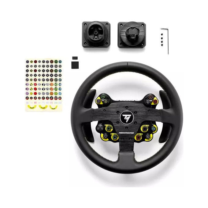 Thrustmaster Evo Racing 32R Volante da Corsa in Pelle Nero-Giallo per PC e Console