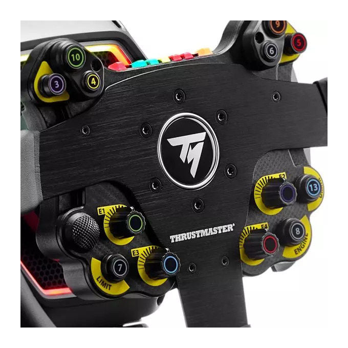 Thrustmaster Evo Racing 32R Volante da Corsa in Pelle Nero-Giallo per PC e Console