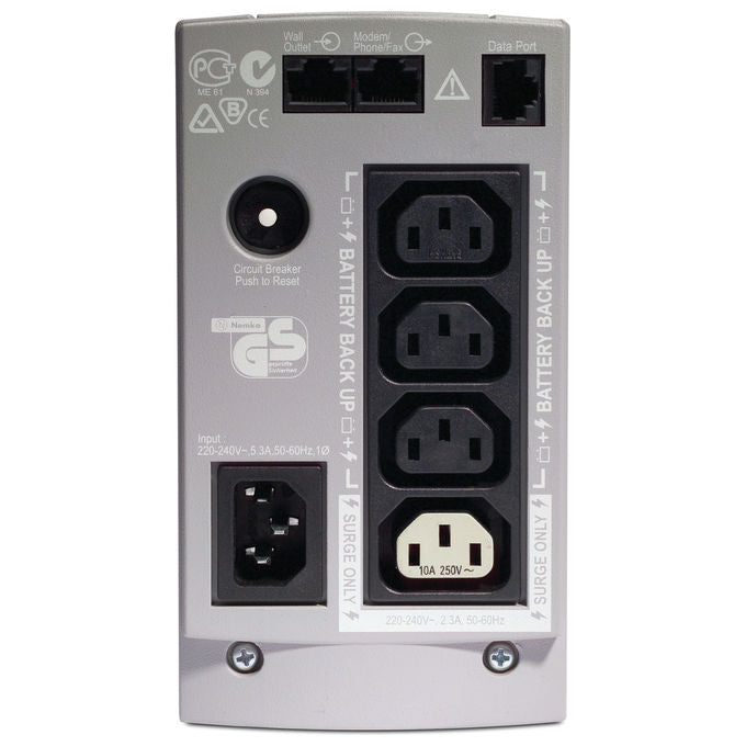 APC Back-UPS BK650EI Gruppo di Continuita' 650VA 400W 4 Prese IEC Standby