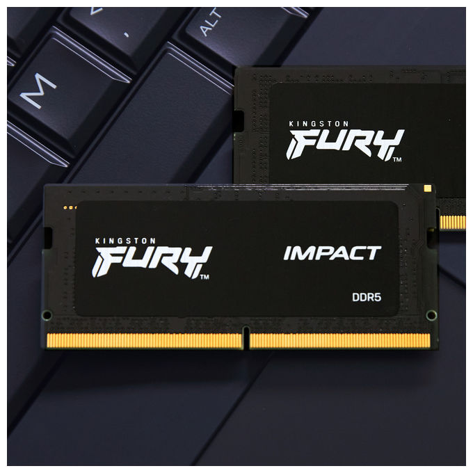 Kingston KF548S38IB-16 FURY Impact Memoria RAM SODIMM DDR5 16 GB 4800 MT-s CL38 Intel XMP 3.0 per Laptop