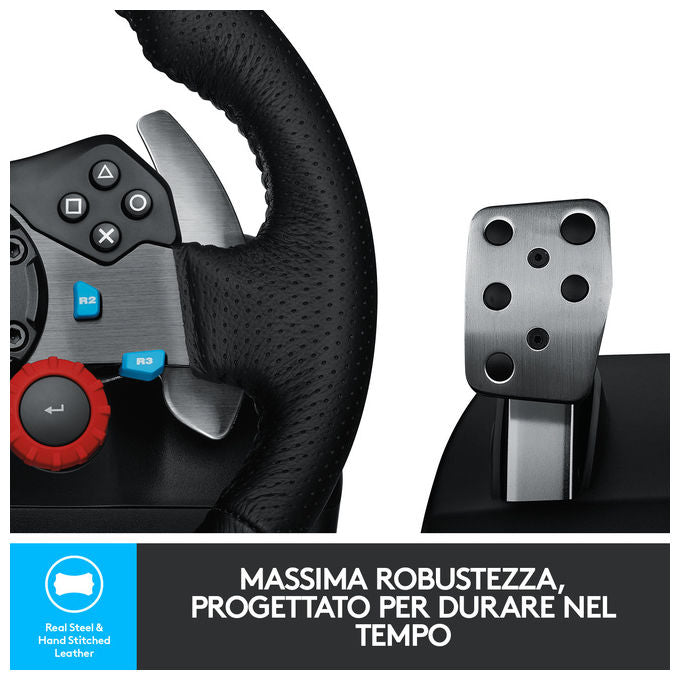 Logitech G29 Driving Force Sterzo e Pedali per Playstation 3-PlayStation 4 Nero
