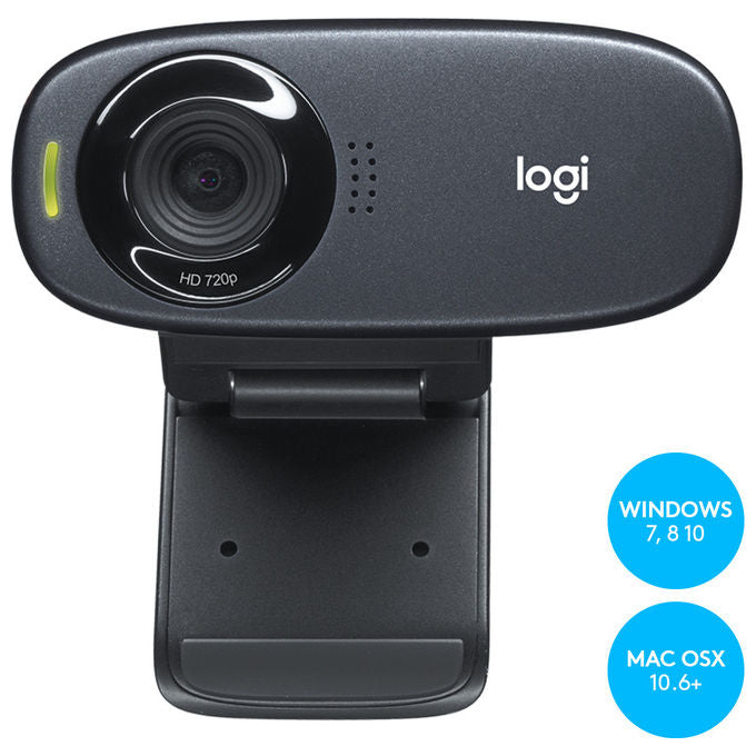 Logitech Webcam 960-001065 HD 720p 5MP USB Nero per PC e Mac