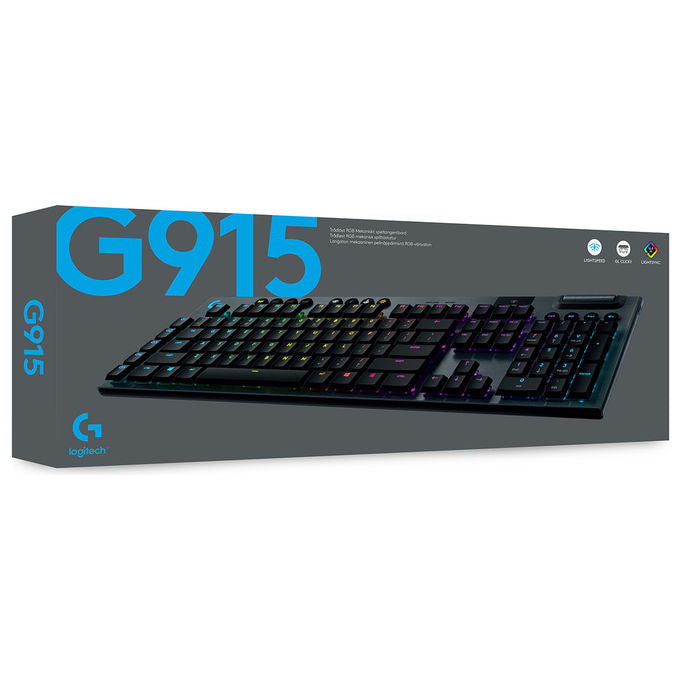 Logitech G 920-008910 Tastiera Gaming Wireless Bluetooth QWERTY Retroilluminata Carbonio