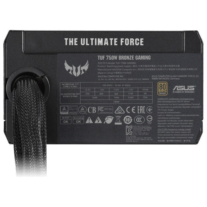 ASUS TUF Gaming 750B Alimentatore 750W 80 PLUS Bronze ATX Non Modulare Nero