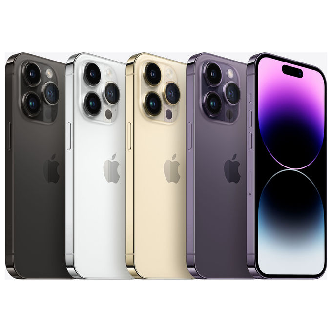 Apple MPXV3QL-A iPhone 14 Pro Smartphone 5G 6.1'' 128GB Chip A16 Tripla Fotocamera 48MP Dynamic Island colore Nero