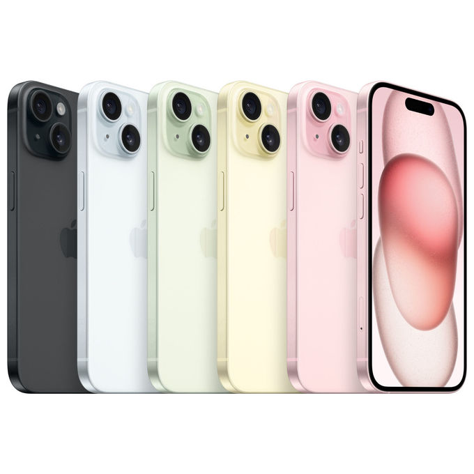 Apple MTP03ZD-A iPhone 15 Smartphone 5G 6.1'' OLED 128 GB Doppia SIM USB-C iOS 17 colore Nero