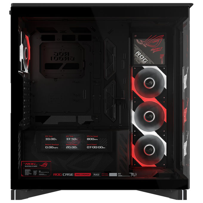 Asus 90DC00T0-B09030 ROG CRONOX GR801 CURVE TG ARGB Midi Tower con Display LCD 9.2'' e Vetro Curvo Temperato colore Nero