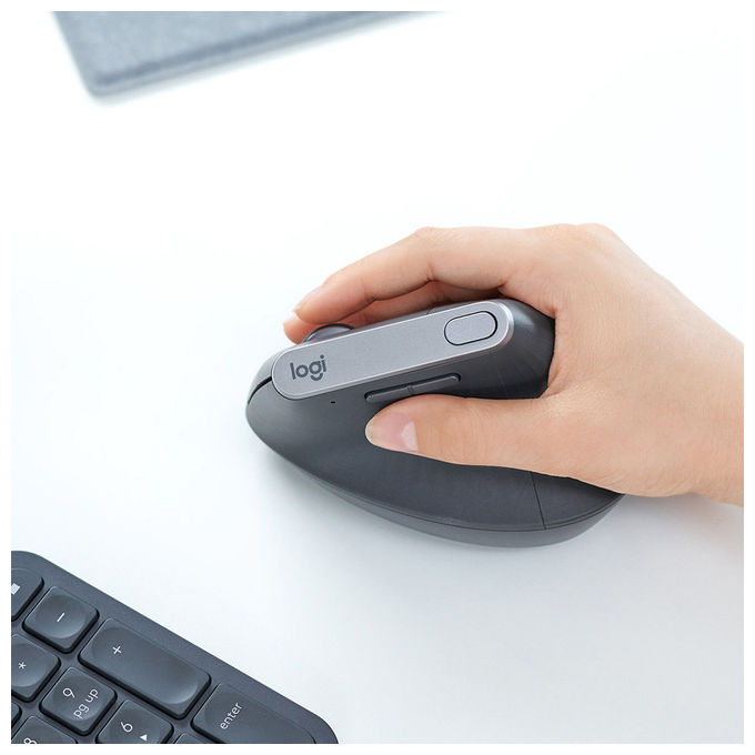 Logitech MX Vertical Mouse Ergonomico Avanzato Cablato e Wireless per un Minore Sforzo Muscolare