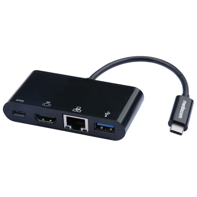 Mediacom Hub Type C Hdmi-Usb-A-Rj45-