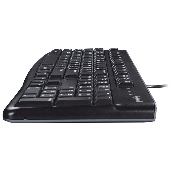 Logitech K120 Tastiera Full-size USB per PC Ufficio QWERTY Nero Ergonomica