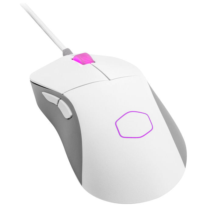 Cooler Master MM730 Mouse Gaming Ottico 16000 DPI Switch Ottici RGB 48g cavo Ultraweave colore Bianco