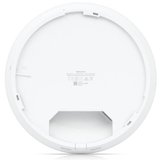 Ubiquiti U7-PRO Access Point WiFi 7 Tri-Band 2.4 5 6 GHz 5800 Mbit-s MU-MIMO PoE 140 m² colore Bianco