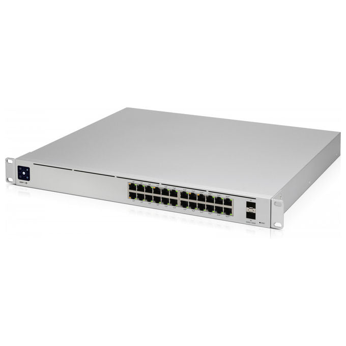 Ubiquiti USW-PRO-24-POE UniFi Switch Pro 24 PoE Gestito L2-L3 24 porte Gigabit 16 PoE+ 8 PoE++ 2 SFP+ 10G 400W colore Argento