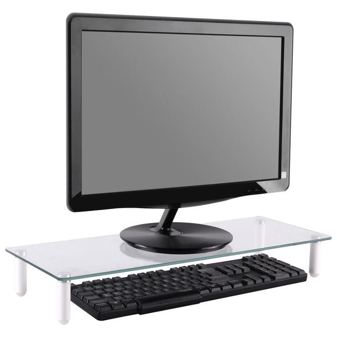 Digitus Rialzo Universale per Monitor 13''-32'' in Vetro Ergonomico per Scrivania 20kg