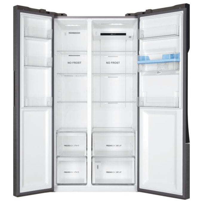 Haier HSR3918EWPG SBS 90 Serie 3 Frigorifero Americano 521 L 177 cm Classe E 38 dB No Frost Dispenser Acqua colore Argento