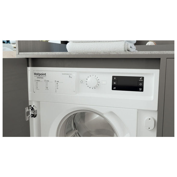 Hotpoint BI WMHG 71483 EU N Lavatrice Carica Frontale da Incasso Partenza Differata Classe energetica D (A+++) Capacita' di carico 7 Kg Centrifuga 1400 Giri-min Motore Inverter Woolmark Green