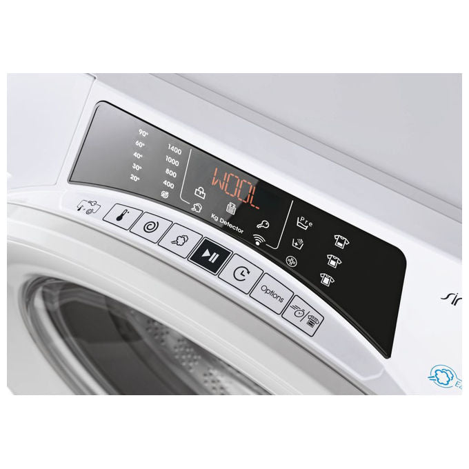 Candy RO14104DWME-1-S - Lavatrice a carica frontale 10 kg, 1400 rpm, Classe A, Vapore, Wi-Fi, (85x60x58 cm), Bianco