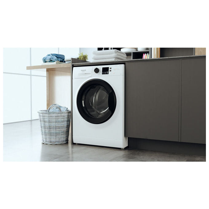 Hotpoint NF825WK IT Lavatrice carica frontale 8 Kg Classe B Profondita' 60 cm Centrifuga 1200 giri Funzione Vapore Motore Inverter