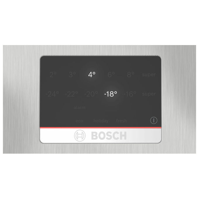 Bosch KGN367LDF Serie 4 Frigorifero Combinato 321 L 186 cm Classe D 35 dB No Frost Perfect Fit (186x60x67 cm) colore Acciaio Inox