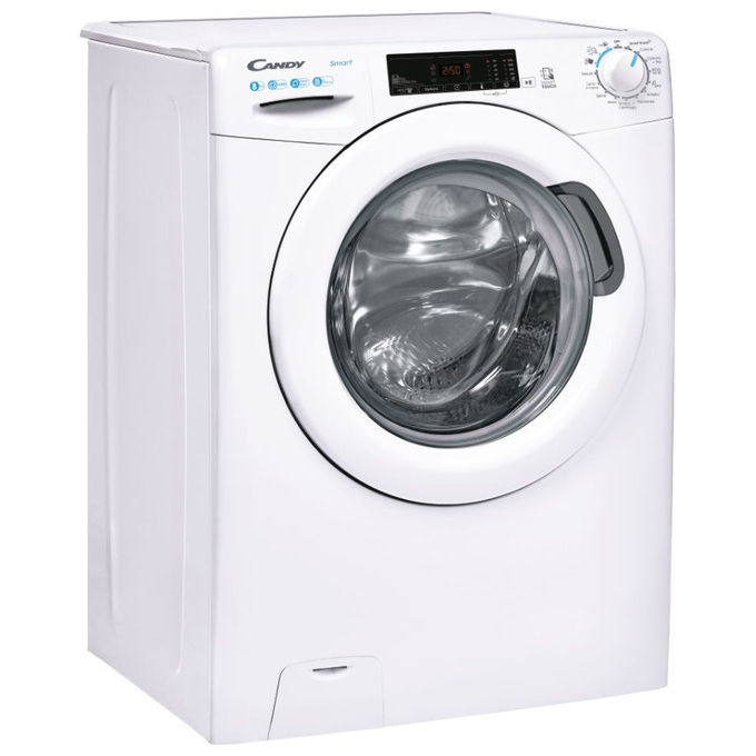 Candy Smart  CSS128TE-11 Lavatrice a carica frontale 8 Kg classe D 1200 giri 16 programmi Kilo detector controllo remoto Bianco 60x52x85